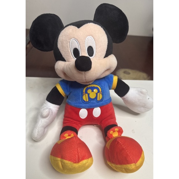Disney Other - Disney Junior Singing Mickey Mouse 12" Plush Talking Stuffed Toy Hot Diggity Dog